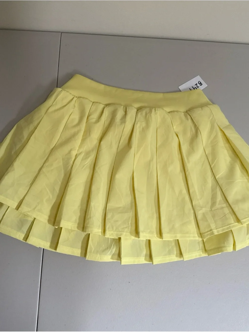 ALO Yoga Yellow Layered Pleated Skater Skirt